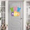 Easter Wreath Hanging Sign – Welcome Peeps Bunny Wooden Door Decoration for Front Door and Farmhouse Home